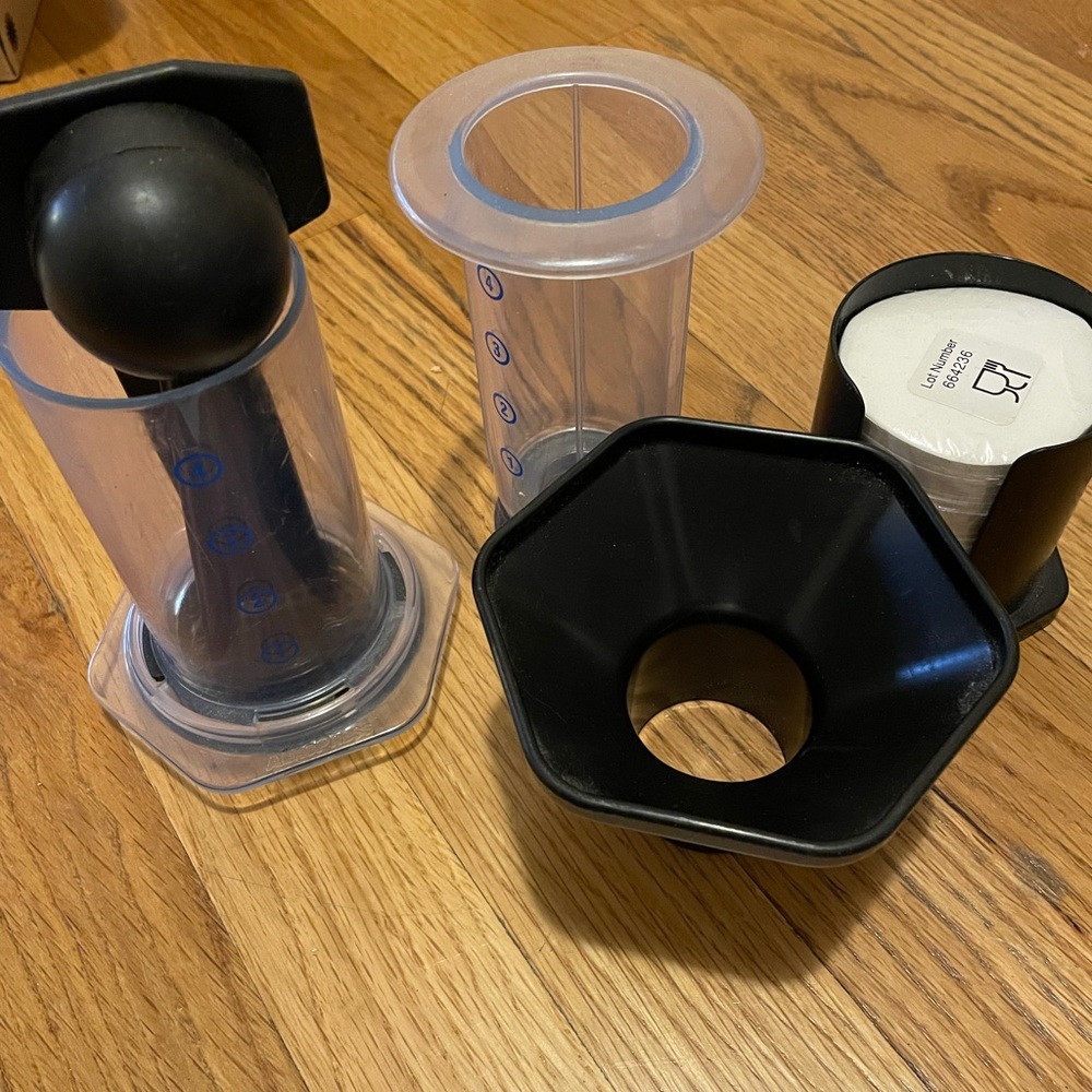 Aeropress with filters and all the things